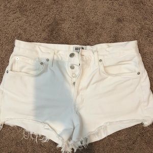 Agolde white cutoffs
